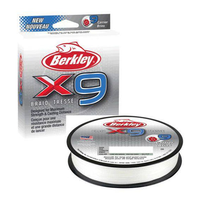 Berkley X9 9 Strand 300m Fishing Braid-Crystal-29.5kg