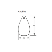 Chubby/Single Eye Fenders 13 x 23 (5 x 9) White