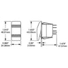 Contura Switch SPDT Black ON-OFF-ON