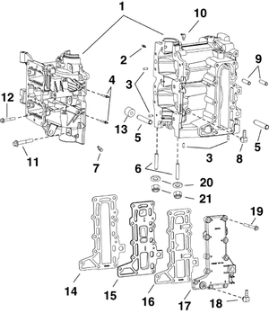 Evinrude Johnson OMC Engine Part EXHAUST COVER GASKET 25/30 ETEC 0353195 353195