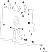 Evinrude Johnson OMC Engine Part fuel line clamp  0346150 346150 - ChasNewensMarine