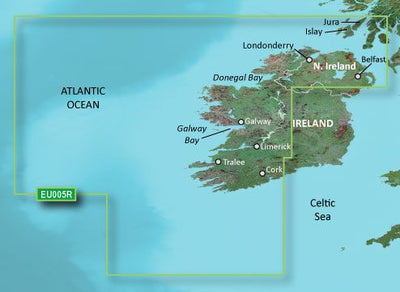 Garmin BlueChart G3 Vision Regular Area - VEU005R Ireland, West Coast