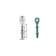 Eye bolt w/nut & washer HDG 6x50mm