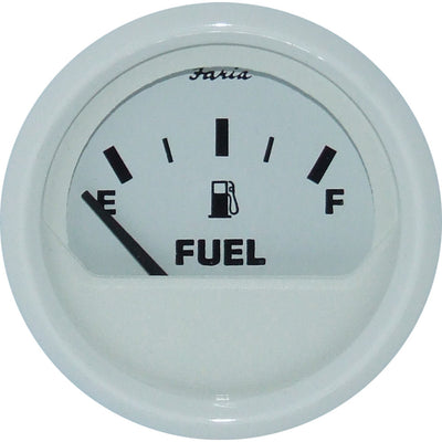 Faria Beede Fuel Level Gauge in Dress White Style (US Resistance)  FAR13101
