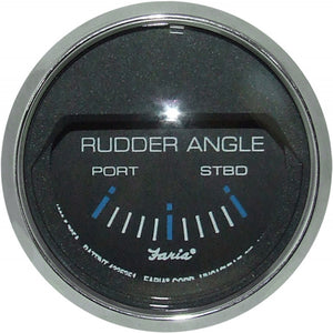 Faria Beede Rudder Angle Position Indicator in Chesapeake SS Black  FAR13725 - ChasNewensMarine