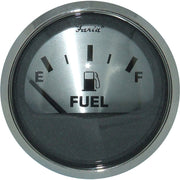 Faria Beede Fuel Level Gauge in Spun Silver Style (US Resistance)  FAR16001