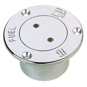 "FUEL" deck filler     Chromium-plated brass