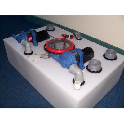 Whale Shower and Waste Sink System 100 ltr capacity with 2 Gulper 320 pumps