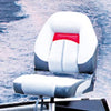 Premium High Back Qualifier Boat Seat – Grey/Charcoal/Red Style