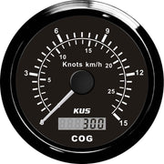 KUS GPS Speedometer Gauge 15 Knots (Black Bezel and Dial)  JMV00371