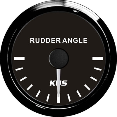 KUS Sea V Series Rudder Angle Gauge (Euro / Black Stainless Bezel)  KY09018