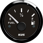 KUS Fuel Level Gauge with Black Stainless Bezel (Euro Resistance)  KY10002