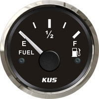 KUS Fuel Level Gauge with Stainless Steel Bezel (US Resistance)  KY10004 - ChasNewensMarine
