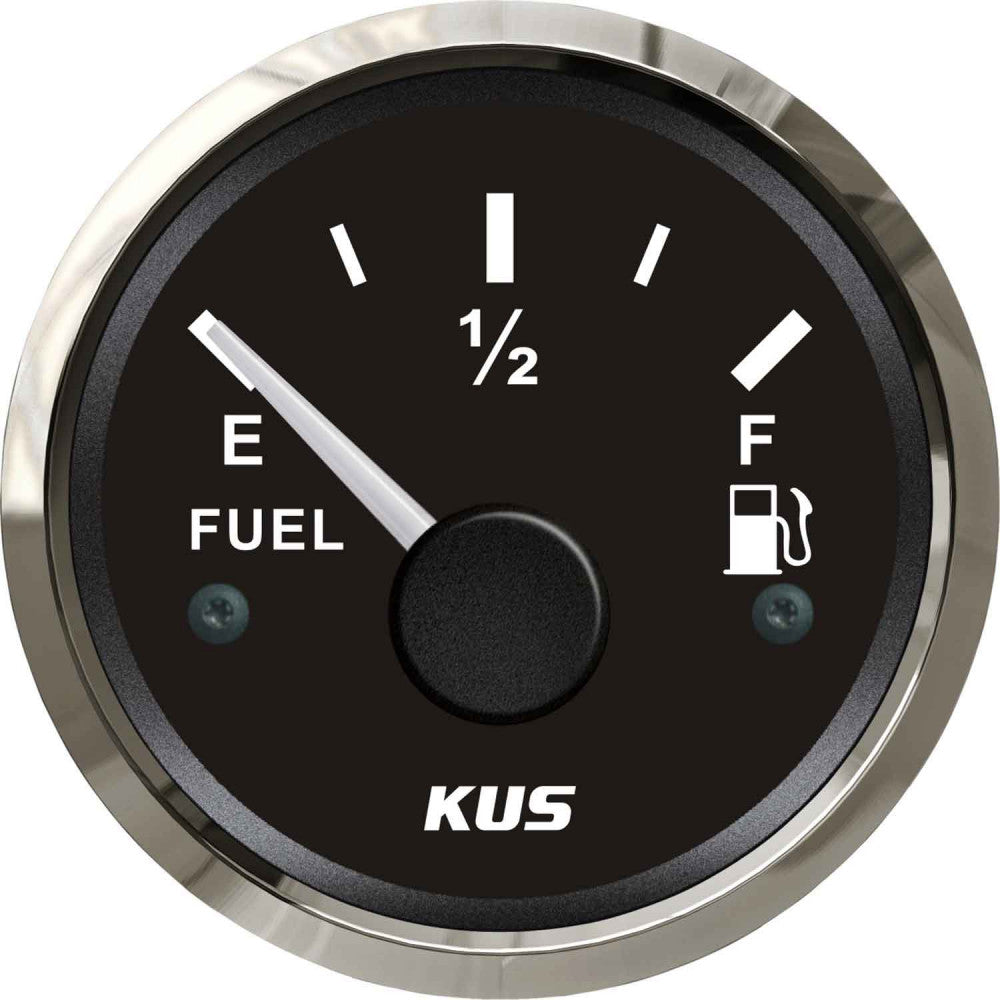 KUS Fuel Level Gauge with Stainless Steel Bezel (Euro Resistance)  KY10005 - ChasNewensMarine