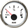 KUS Fuel Level Gauge with Stainless Bezel (White / US Resistance)  KY10101