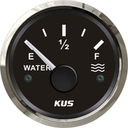 KUS Water Level Gauge with Stainless Bezel (Black / Euro Resistance)  KY11004