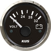 KUS Voltmeter Gauge with Stainless Steel Bezel (24V / Black)  KY13001