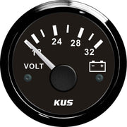 KUS Voltmeter Gauge with Black Stainless Steel Bezel (24V)  KY13012
