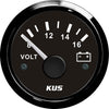 KUS Voltmeter Gauge with Black Stainless Steel Bezel (12V)  KY13013