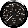 KUS Mechanical Speedometer Gauge 65MPH (Black Stainless Bezel / Black Dial)  KY18009