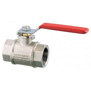 Lever operated ball valve F-F full flow     Nickel-plated brass