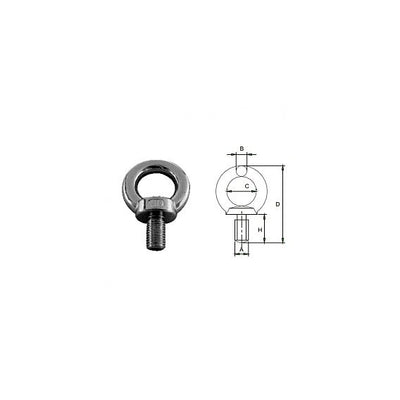 DIN580 eye bolt AISI316 casted M6