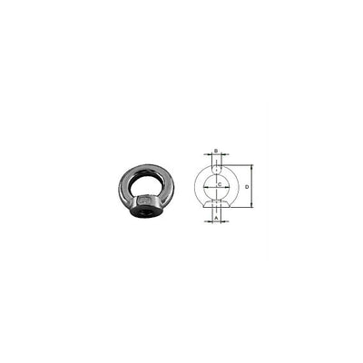 Lifting Eye Nut - Stainless Steel M16