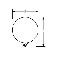 Marker Buoys 61 x 66 (24 x 26) Signal Red