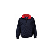 Navy Crew Jacket with Red Fleece Lining