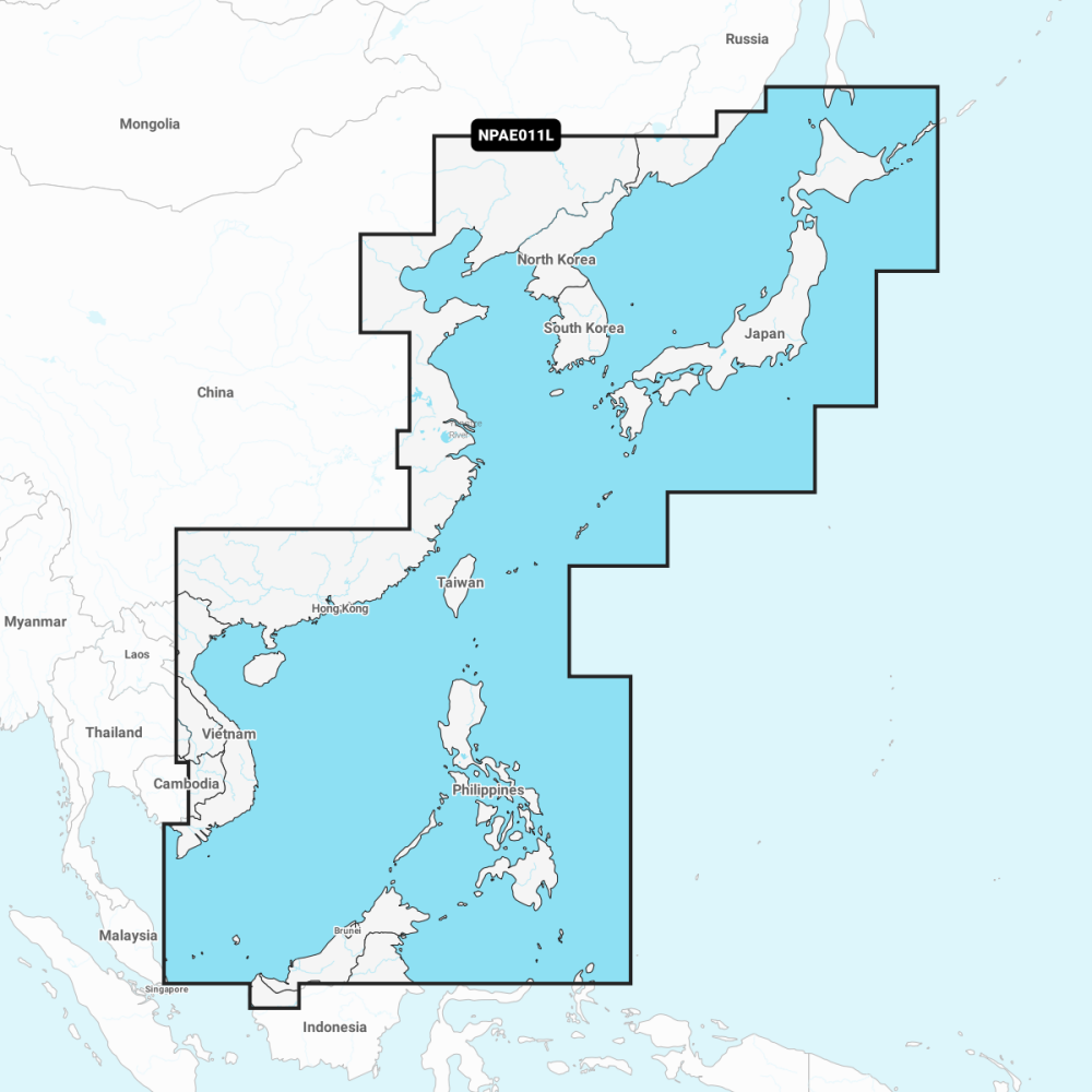 Navionics Platinum+ Large Chart: AE011L - China Sea & Japan