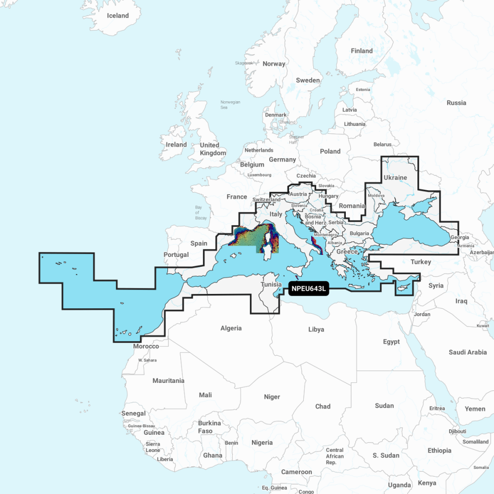 Navionics Platinum+ Large Chart: EU643L - Mediterranean & Black Sea