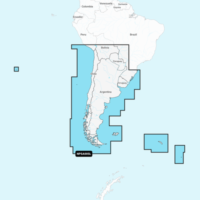 Navionics Platinum+ Large Chart: SA005L - Chile Arg & Easter Isl.