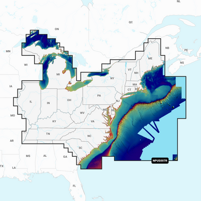 Navionics Platinum+ Regular Chart: US007R - US East