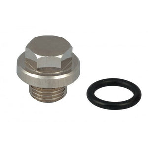 Plug, Nickel-Plated Bronze with Neoprene O-ring - various sizes - 1/4" or 1/2"