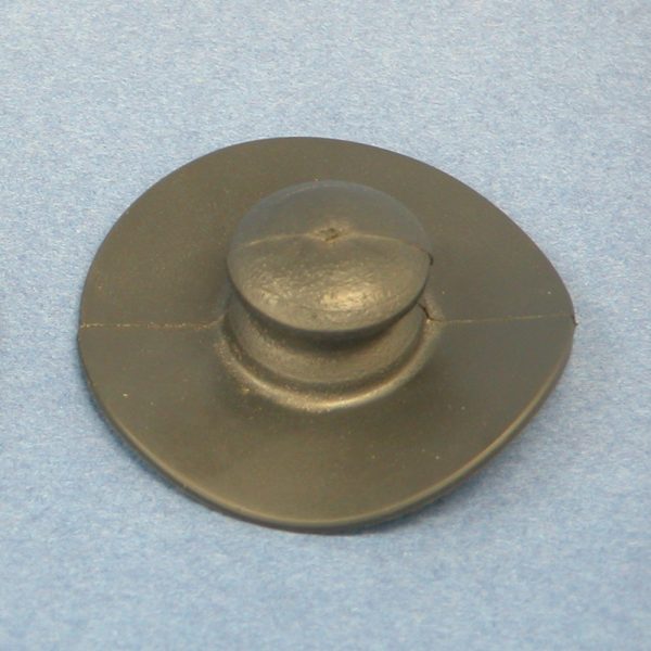 PVC Cleat Button 38mm Base x 16mm Button Black | ChasNewensMarine