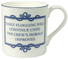 SAILING BOATING MARINE DRINKING BONE CHINA MUG MUGS "DAILY FLOGGING" FUN GIFTS