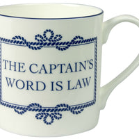 NAUTICAL BONE CHINA BOAT SAILING MARINE CAPTAIN CREW FUN DRINKING MUG MUGS