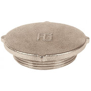Set comprising: cover and neoprene O-ring for water strainer     Nickel-plated brass