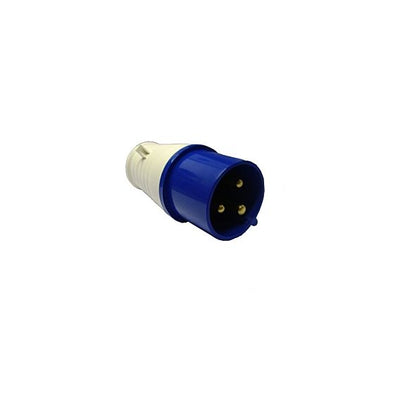 Industrial Plug 32A 220-250VAC 2P+E IP44Blue