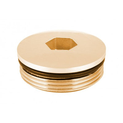 Spare plug M with o-ring     Polished brass