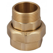 Straight union M-F tapered seat with O-ring     Yellow brass