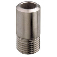 Straight union with male head     Stainless steel