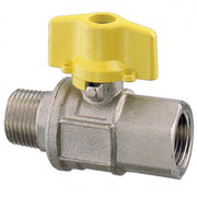 Throttle operated ball valve M-F - full flow "2000" series     Nickel-plated brass