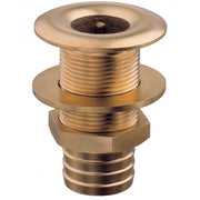 Thru-hull connection with hose adaptor     Yellow brass