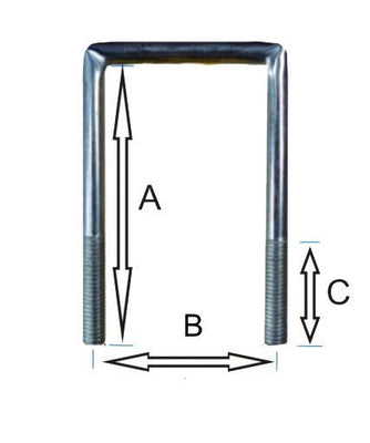 M10 51 mm X 85 mm Stainless Steel U Bolt Grade 316