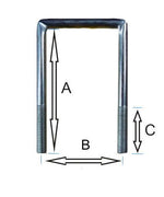 M10 71 mm X 85 mm Stainless Steel U Bolt Grade 316