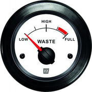 Vetus WASTW Waste Water Level Gauge (52mm Cut Out / White)  V-WASTW - ChasNewensMarine