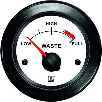 Vetus WASTW Waste Water Level Gauge (52mm Cut Out / White)  V-WASTW - ChasNewensMarine
