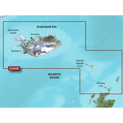 Garmin BlueChart G3 Vision Regular Area - VEU043R Iceland to Orkney