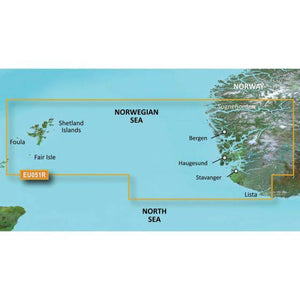 Garmin BlueChart G3 Vision Regular Area - VEU051R Lista - Sognefjorden